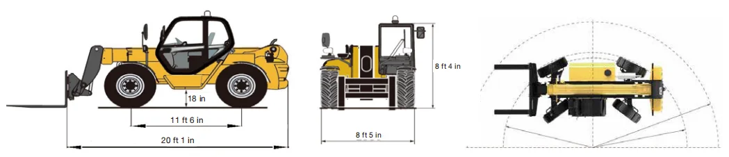 XTF1256K Telehandler Telescopic Forklift Port Machinery