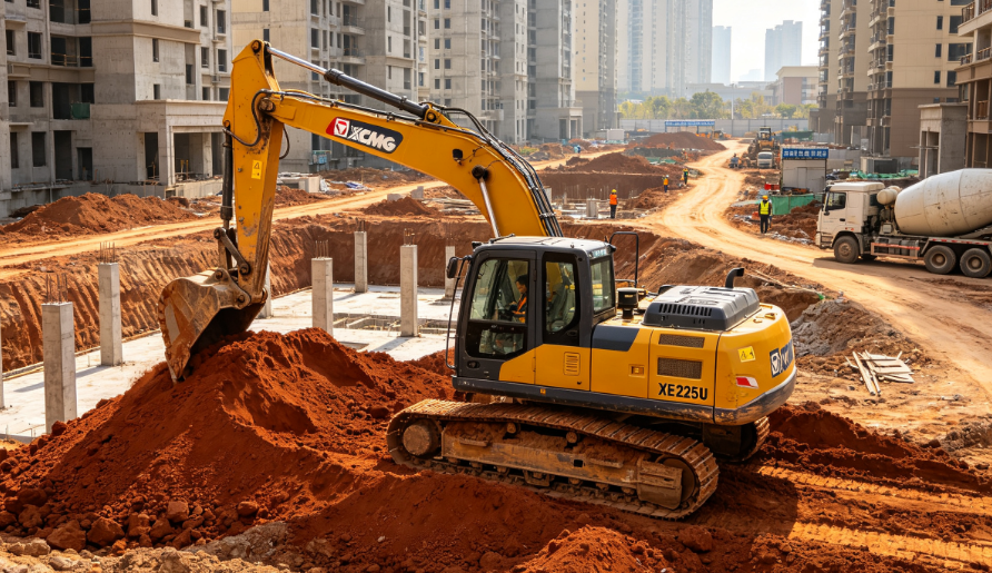 China Brand XE225U 23.5 Ton Hydraulic Crawler Excavator for Sale